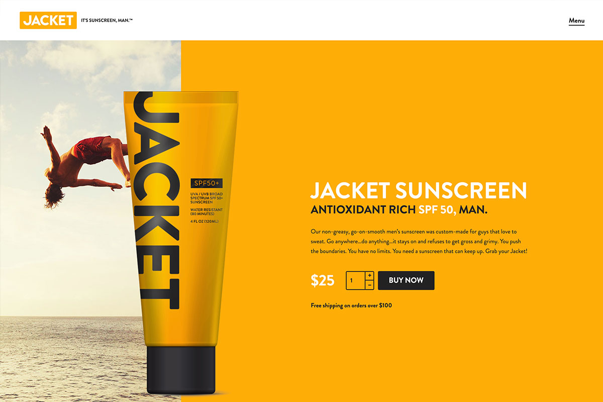 Jacket Sunscreen Website